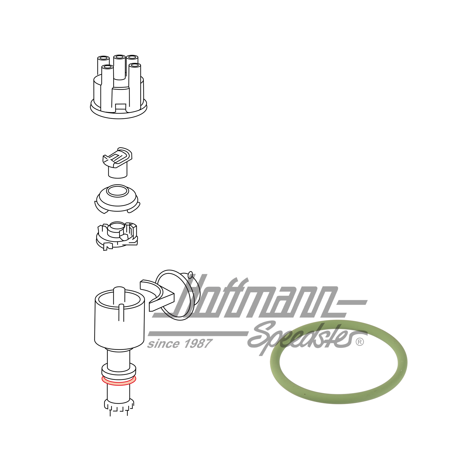 Annello di tenuta, distributore di accensione, 16V/GTI | 027 905 261 | 209-1320