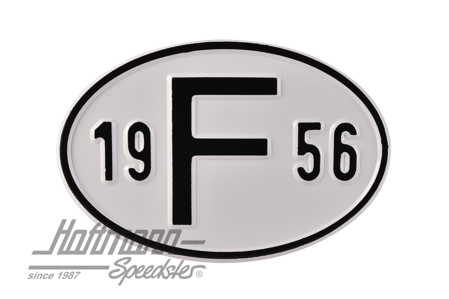 Targa sigla internazionale "F" (Francia), "1956", alluminio |  | 020-2399-56