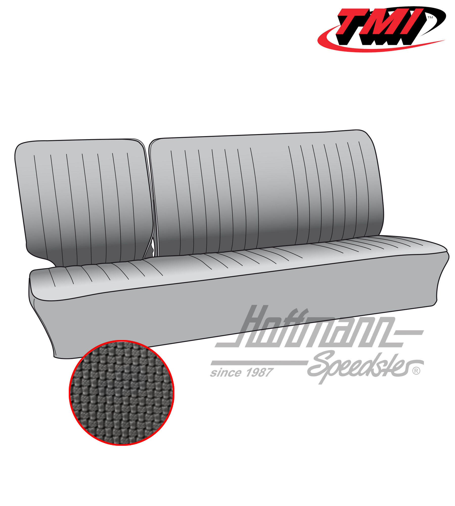 Coprisedile, panca centrale 1/3, 63-67, nero | 43-2125-01 | 098-0650-10