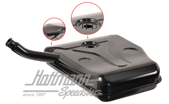 Serbatoio, Porsche 356, 62-65, Qualità Superiore, nero | 644 201 001 07 | 505-0052