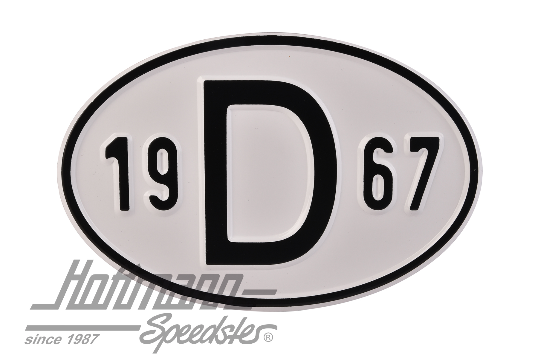 Targa sigla internazionale "D" (Germania), "1967", alluminio |  | 020-2396-67