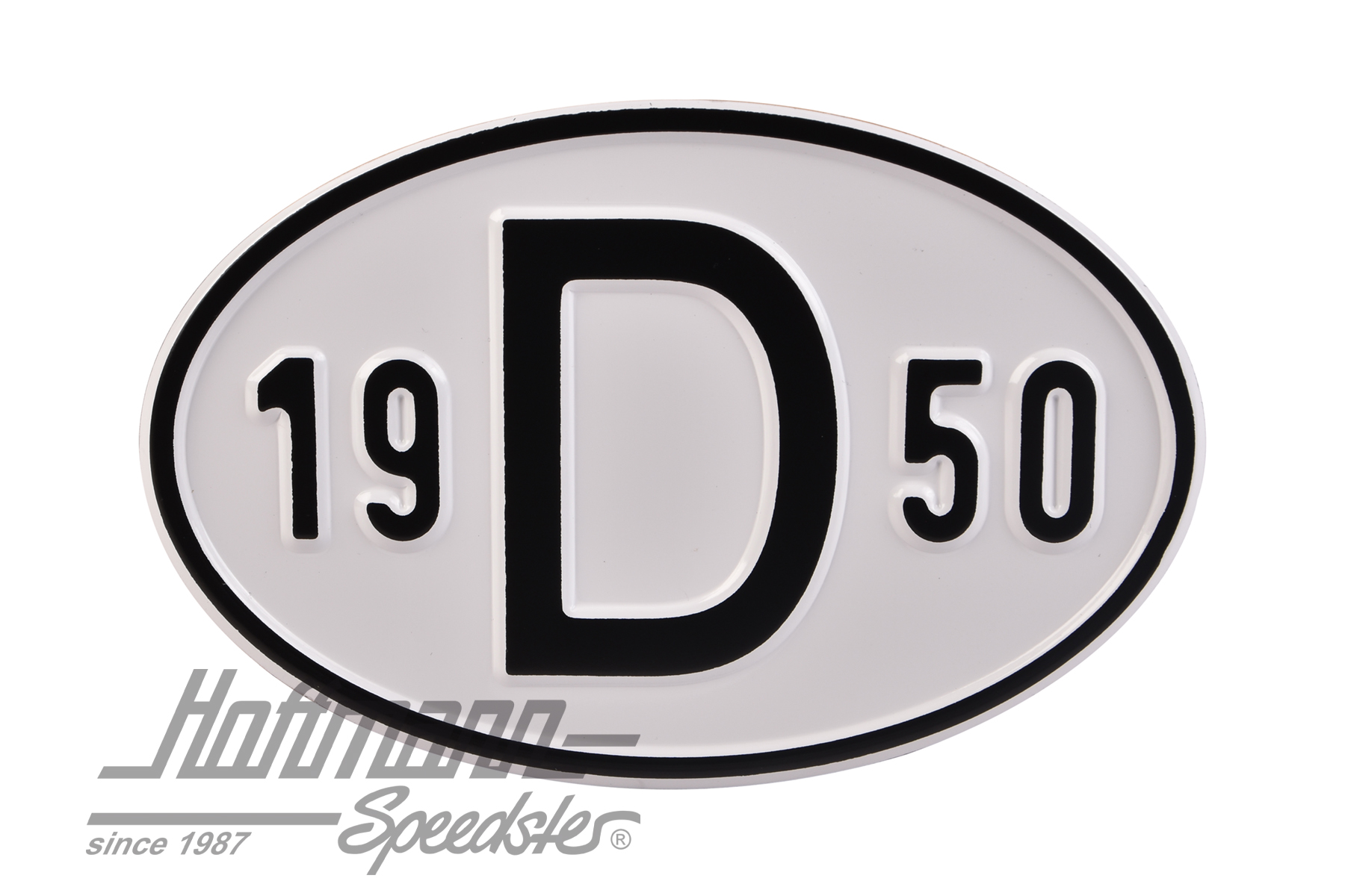 Targa sigla internazionale "D" (Germania), "1950", alluminio |  | 020-2396-50