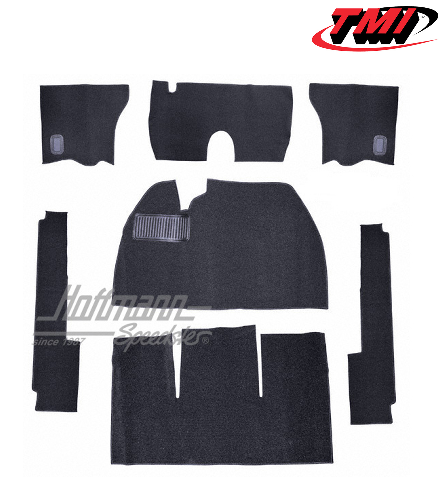 Set tappeti, Berlina, velluto, nero, 8.53-7.57 | 34-F1115-801 | 055-7601