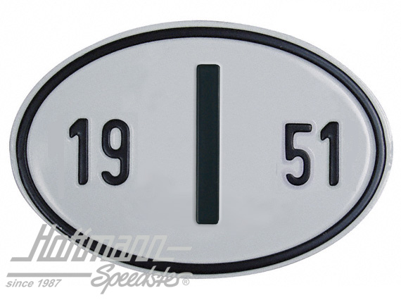 Targa sigla internazionale "I" (ITALIA), "1951", alluminio |  | 020-2402-51