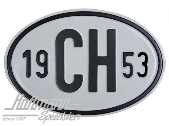 Targa sigla internazionale "CH" (Svizzera), "1953", alluminio |  | 020-2401-53