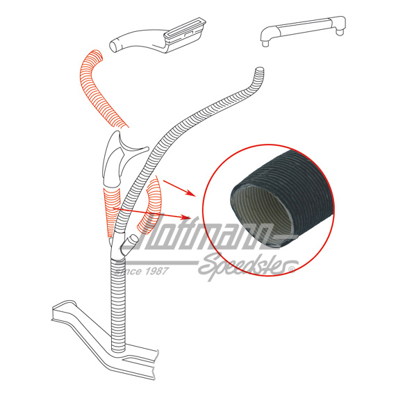 Tubo flessibile riscaldamento, cartone, ø 32 mm | 113 819 723 A | 020-0915-05