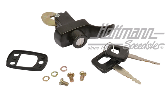 Serratura cofano motore, 8.64-7.66, nera | 113 827 503 A schwarz | 020-2466-20
