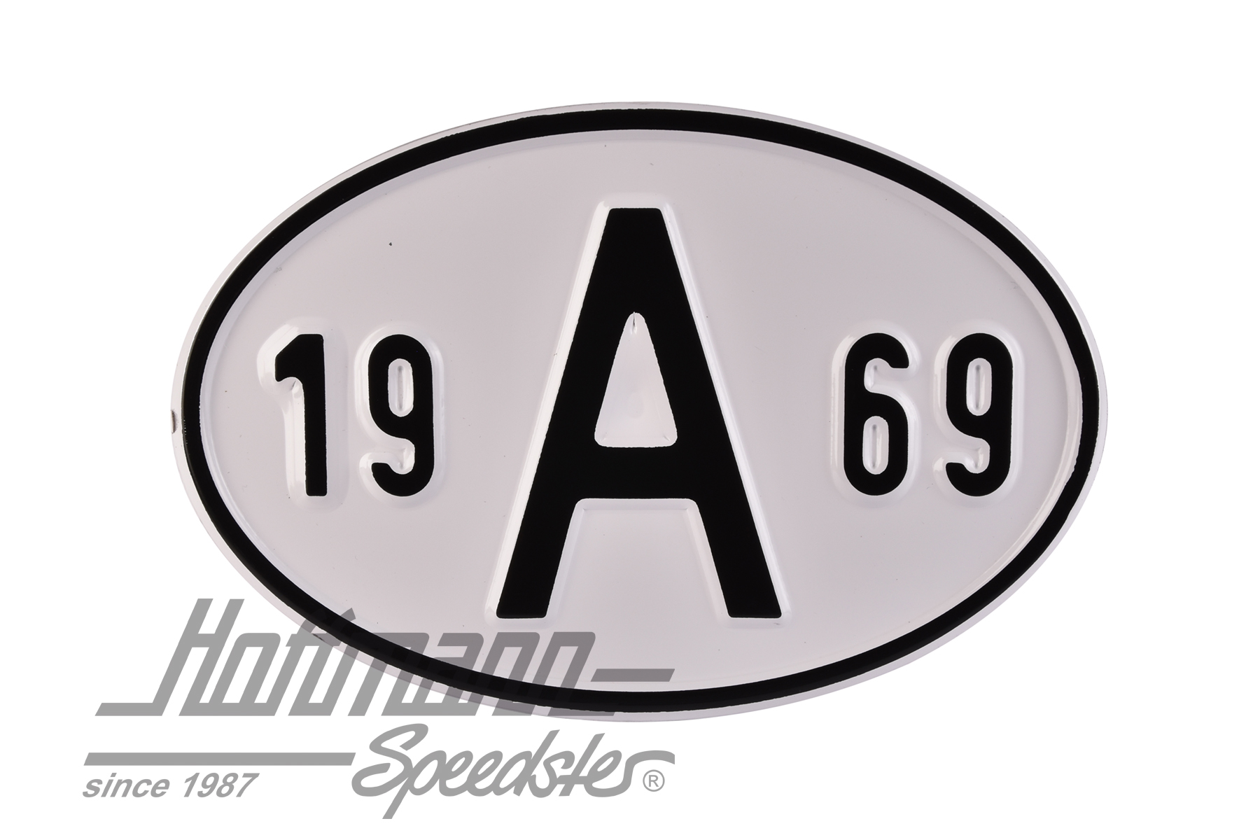 Targa sigla internazionale "A" (Austria), "1969", alluminio |  | 020-2398-69