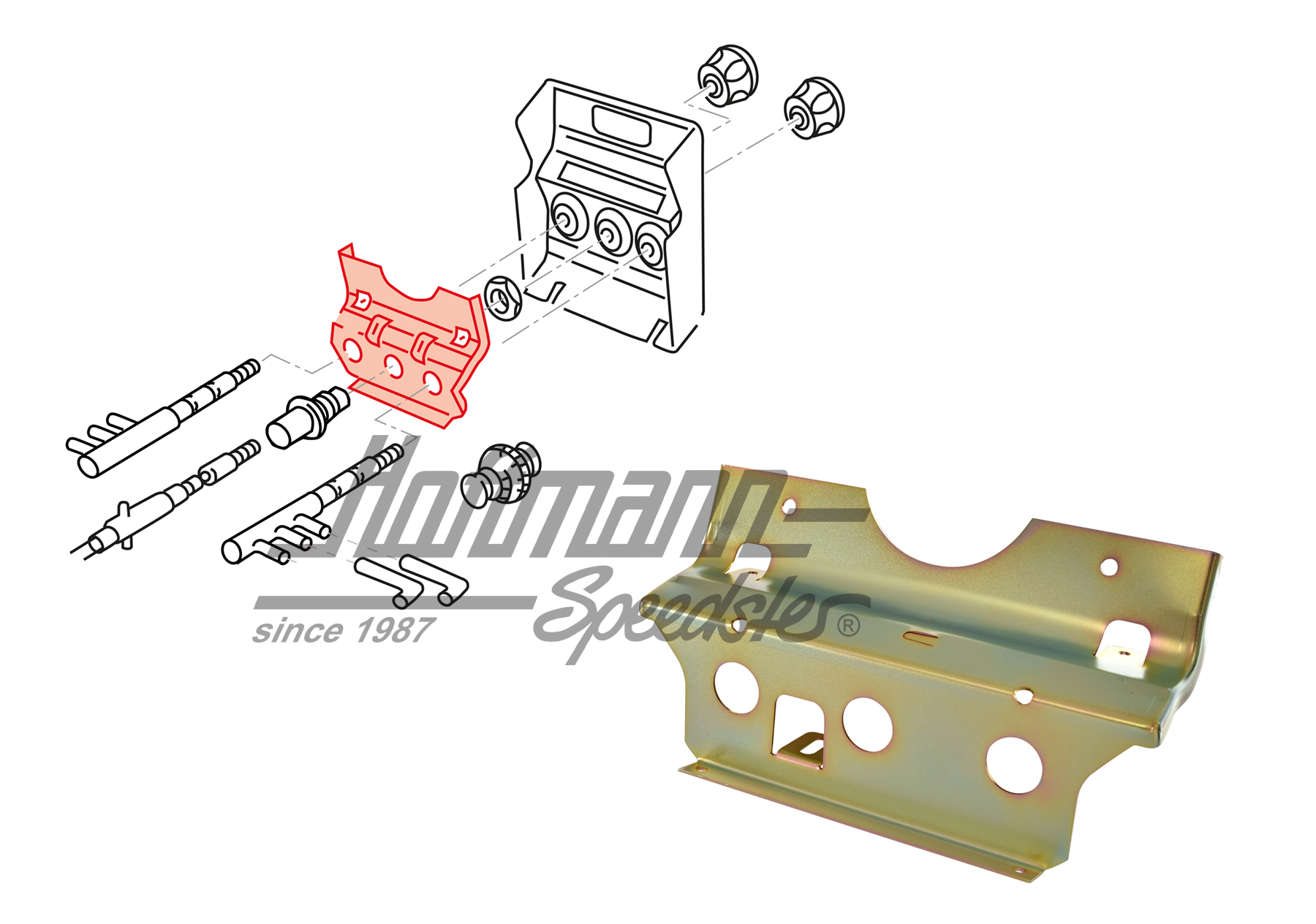 Piastra supporto, valvola/rivestimento
, Syncro | 251 711 816 | 315-1000-14