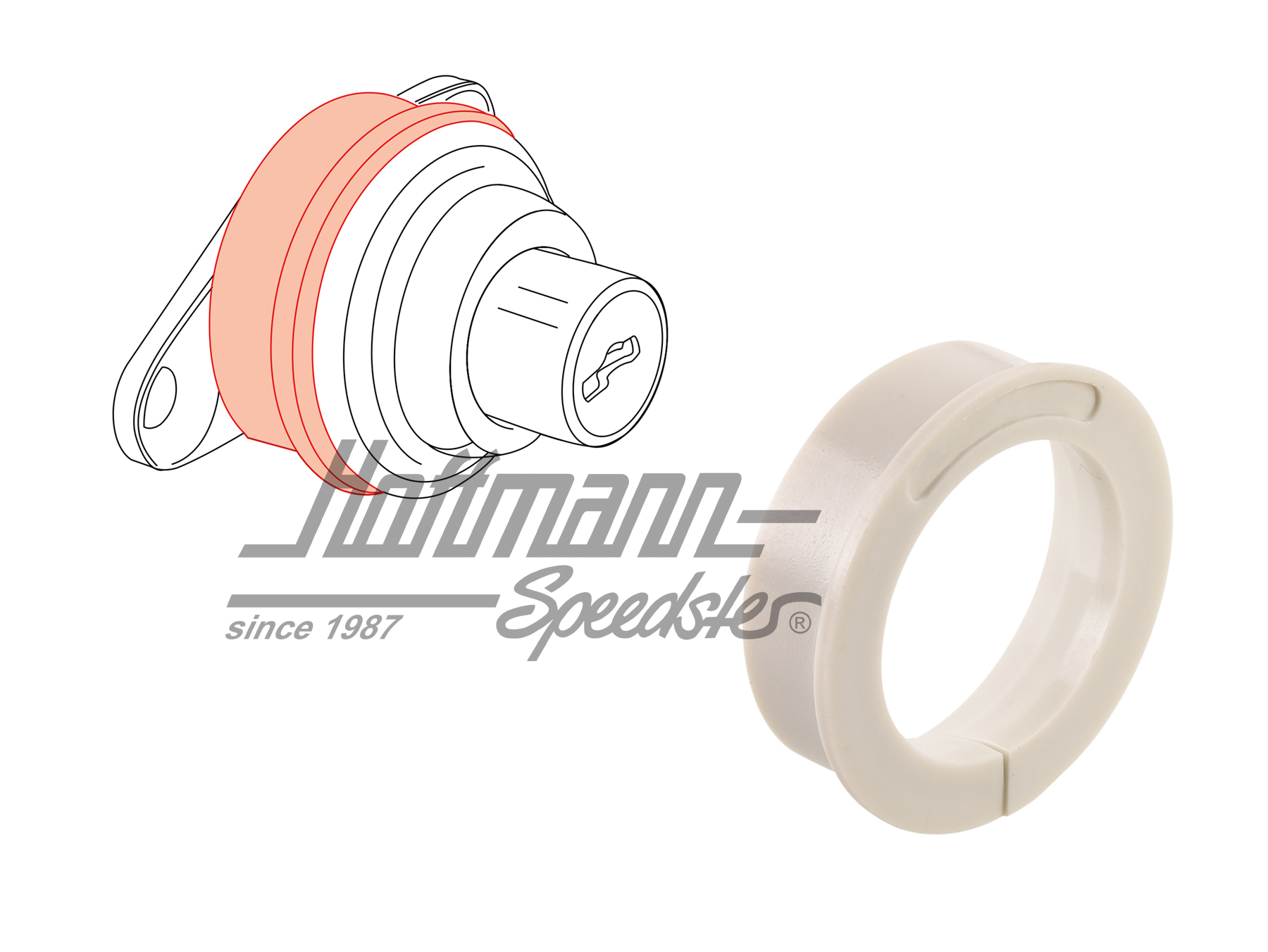 Anello distanziale, serratura portellone posteriore, 
8.63-7.66 | 211 829 215 | 089-5060-36