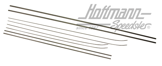 Set di modanature, 8 pezzi, Golf 1, nero                                                            
