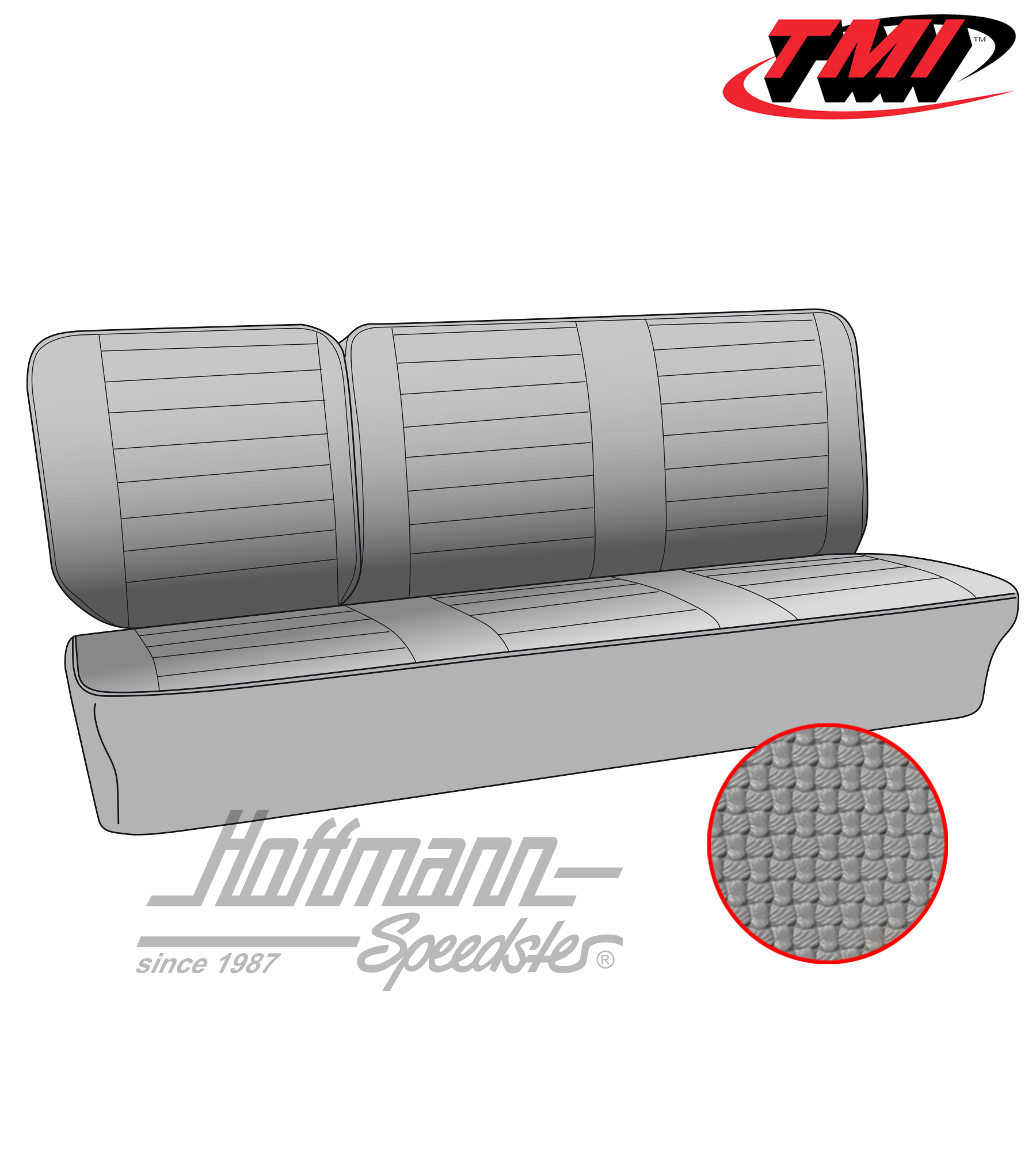 Coprisedile, sedile centrale 1/3, 73-79, grigio | 43-2126-06 | 098-0655-35