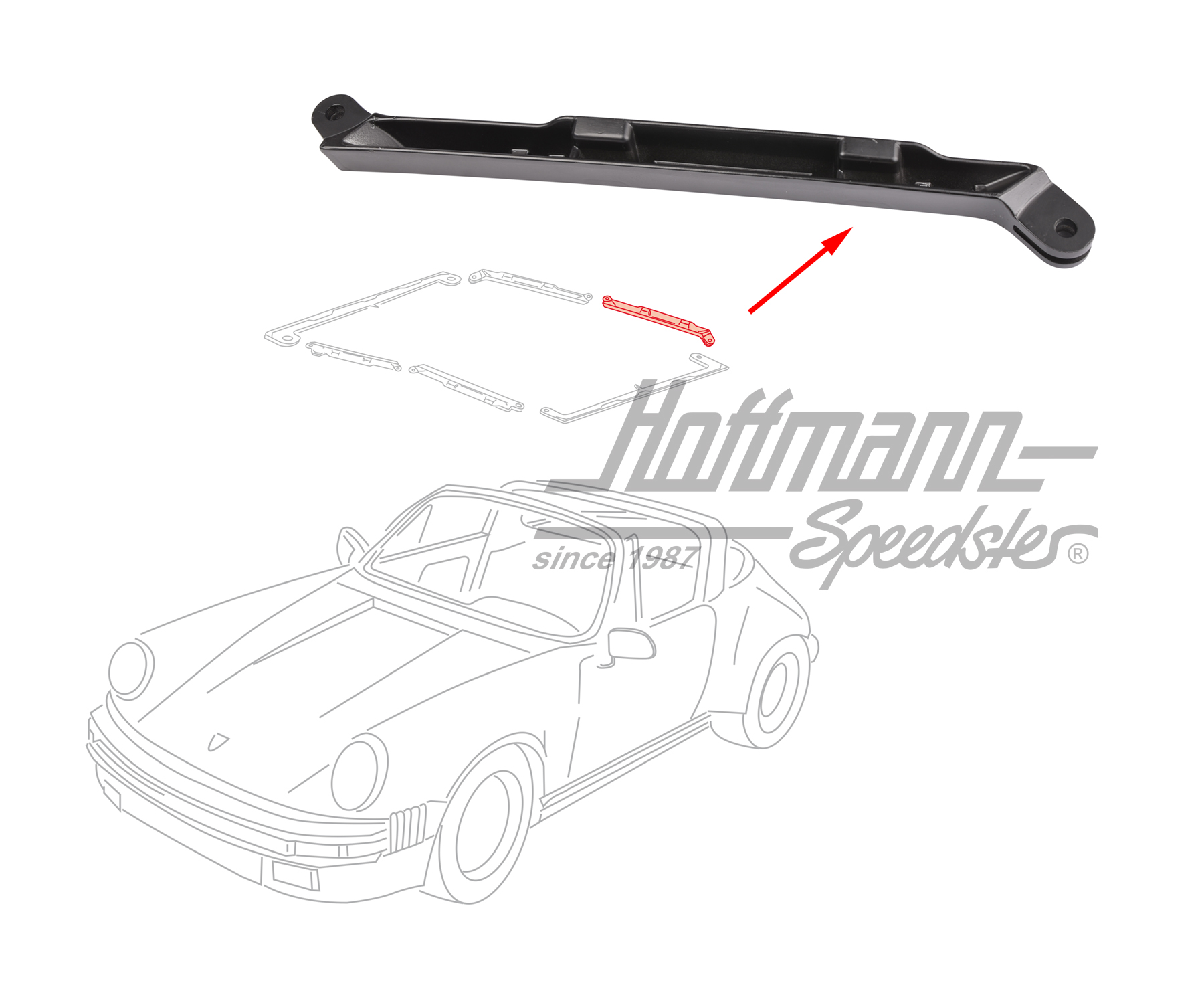 Telaio in alluminio, tetto Targa, 911 Targa, sinistra                                               