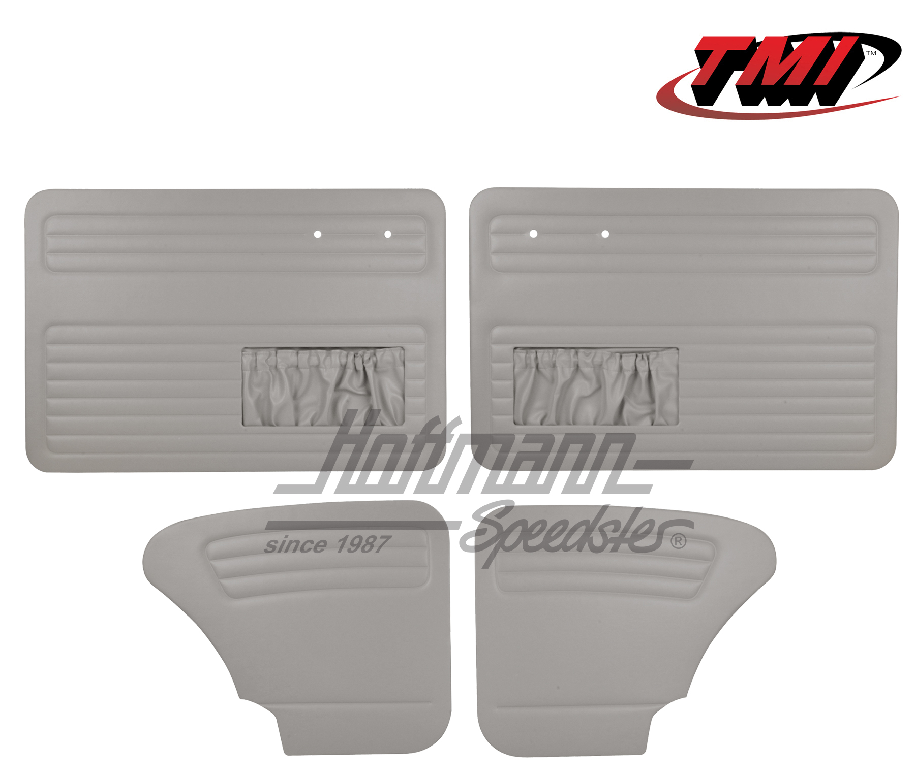 Pannelli per portiera e laterali, Maggiolino Berlina, 64-66, grigio | 10-1128-16 | 055-7513