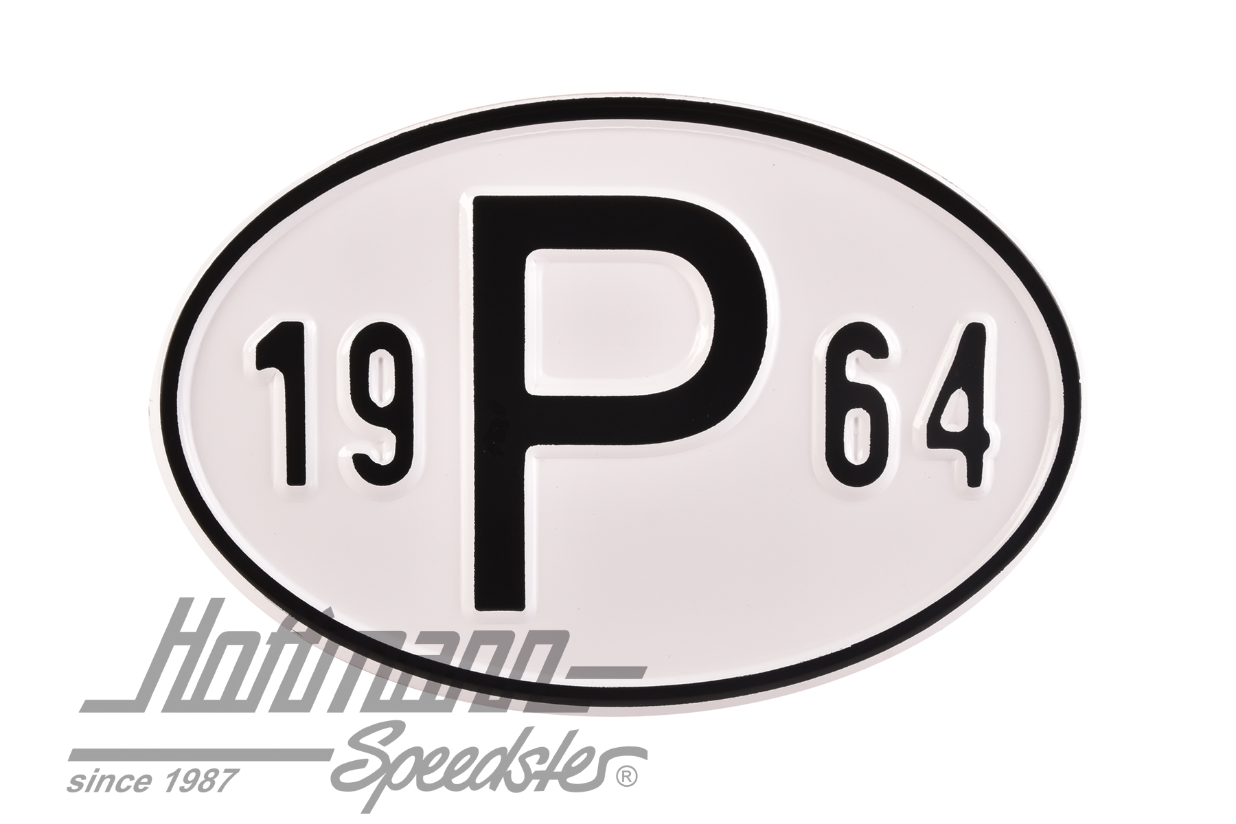 Targa sigla internazionale "P" (Portogallo), "1964", alluminio |  | 020-2405-64