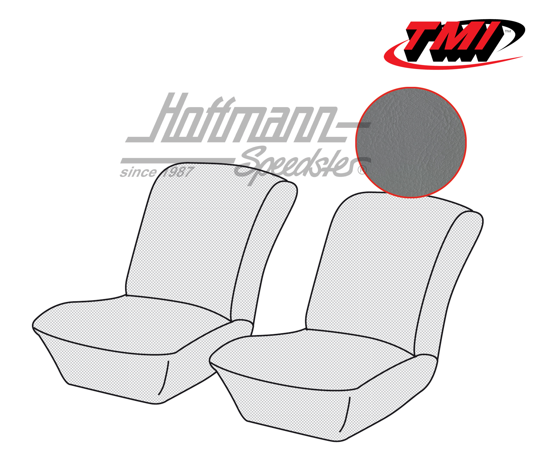 Coprisedili, anteriore, Pescaccia, grigio (lisci) | 43-1403-16 | 080-5040-16