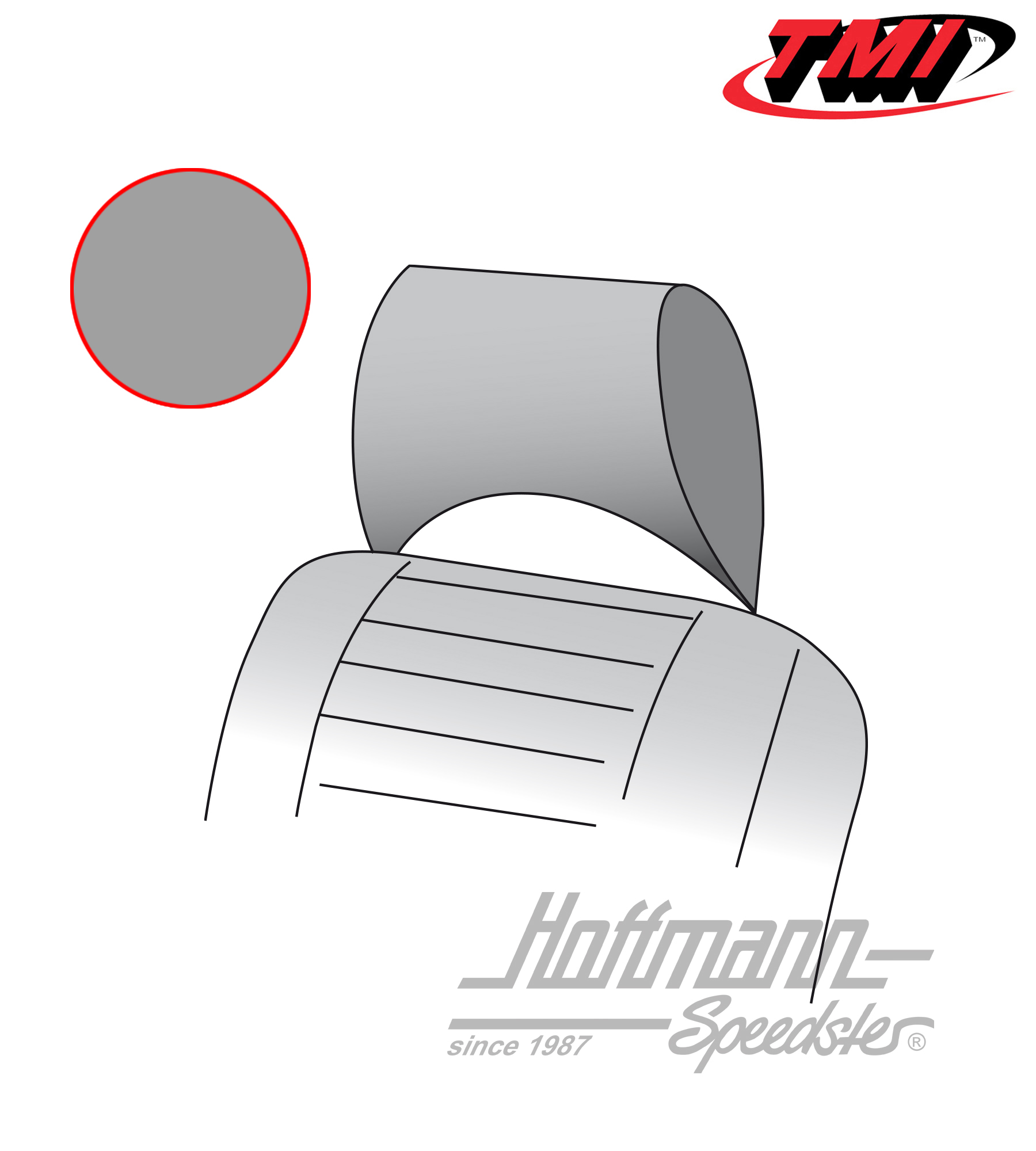 Copri poggiatesta, Furgone T2, 73-76, grigio | 43-2130-16 | 098-0640-35