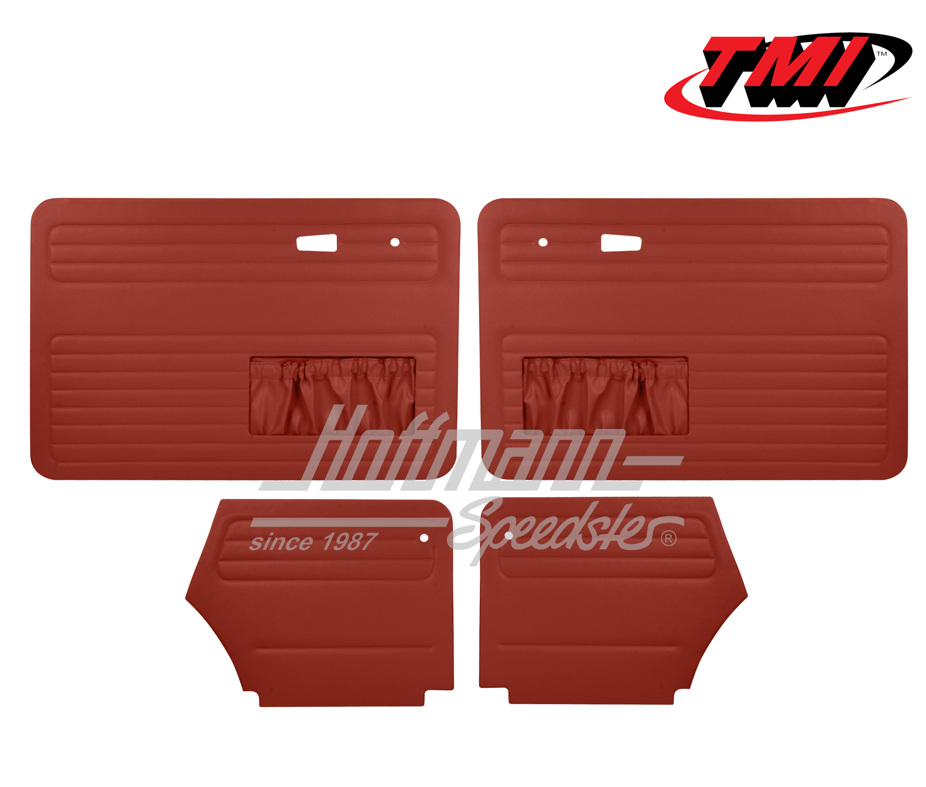 Pannelli per portiera e laterali, Maggiolino Cabriolet, 8.72-, rosso | 10-1330-17 | 055-7586