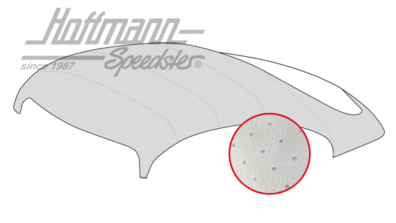 Cielo, Porsche 356, perforato, bianco | 644 555 501 00 | 510-7150