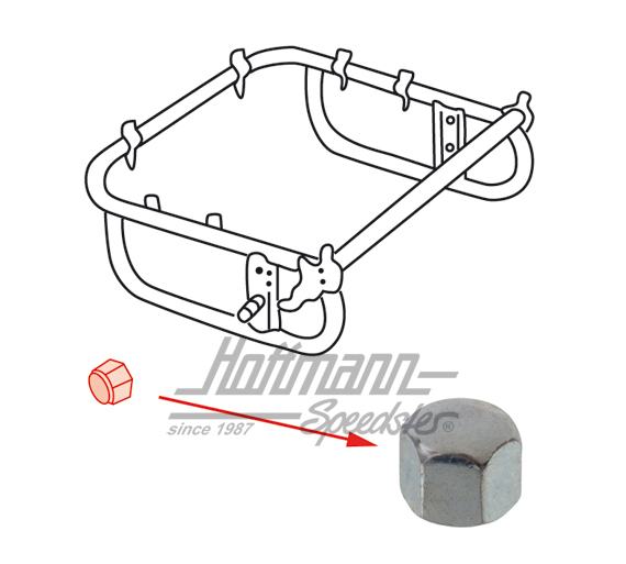 Dado cieco (M6), supporto sedile, sotto, -68 | N  011 062 3 | 055-7094-34