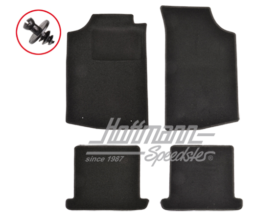 Tappetini, nero, 4 pezzi, Golf 1 |  | 200-6000
