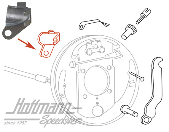 Lamiera di supporto, cavo del freno, Furgone T1, sinistra, -63 | 211 609 637 A | 089-2675-01