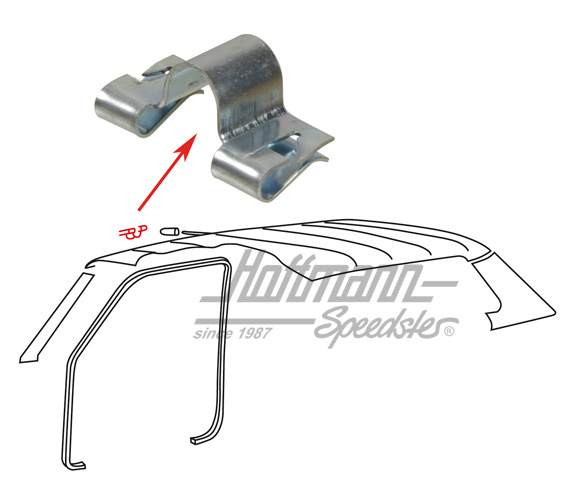 Clip, tenditore cielo, Golf 1/Furgone T1 | 171 867 549 | 180-5560-10