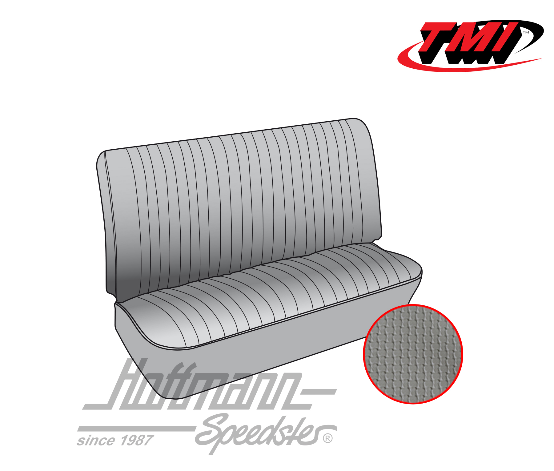 Coprisedile, panca centrale, 3/4, 73-79, grigio | 43-2123-06 | 098-0659-35