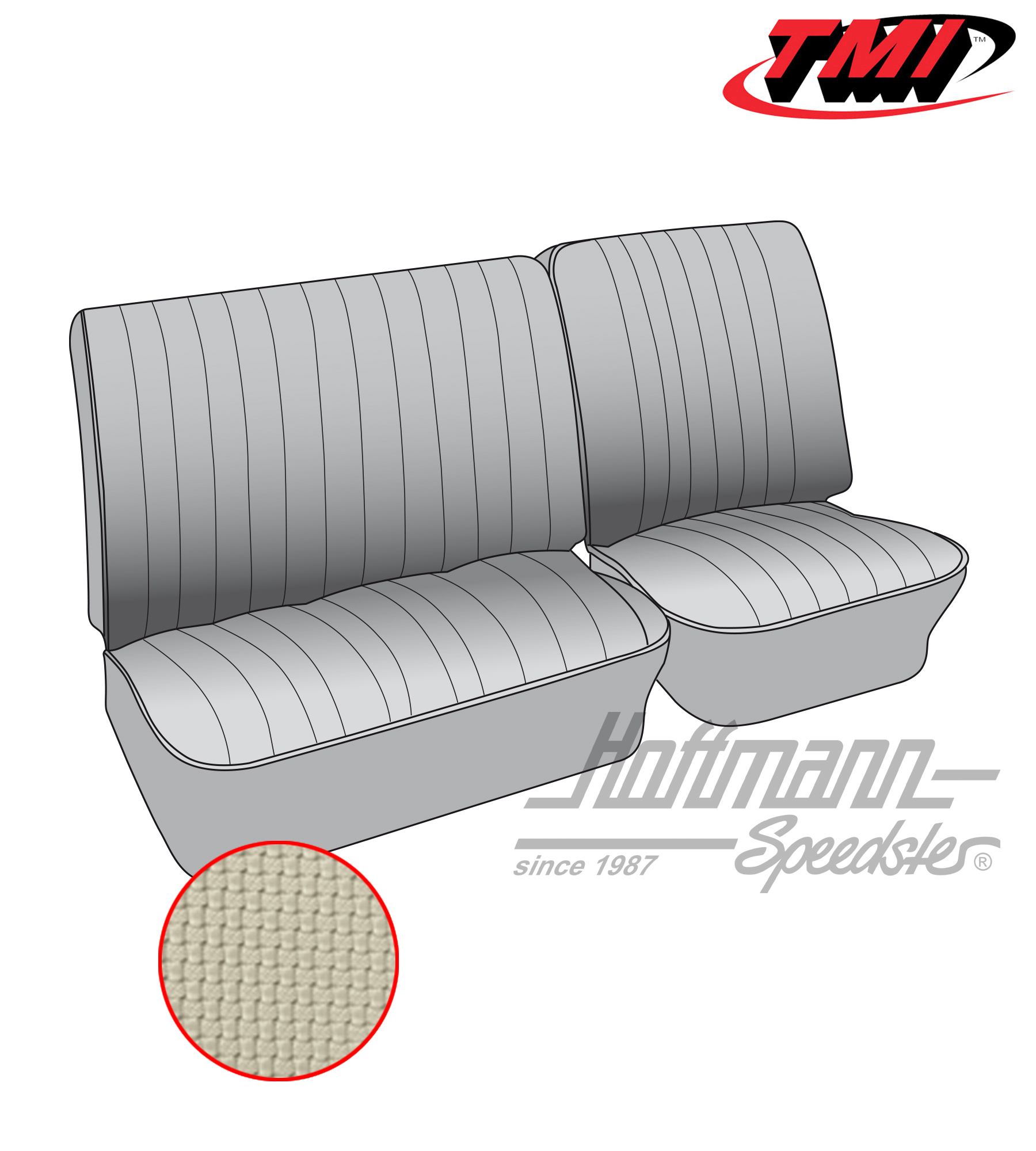Coprisedile, panca anteriore, 73-76, bianco antico | 43-2117-05 | 098-0633-50