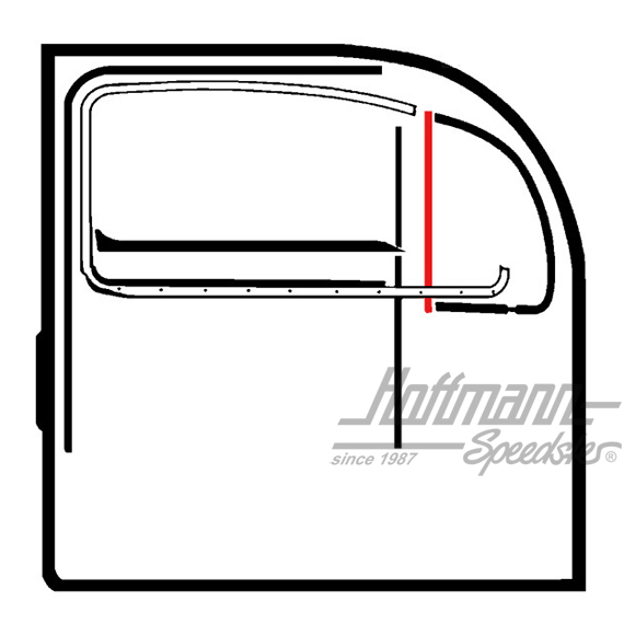 Guarnizione, deflettore, verticale, -7.64 | 111 837 629 | 020-5235