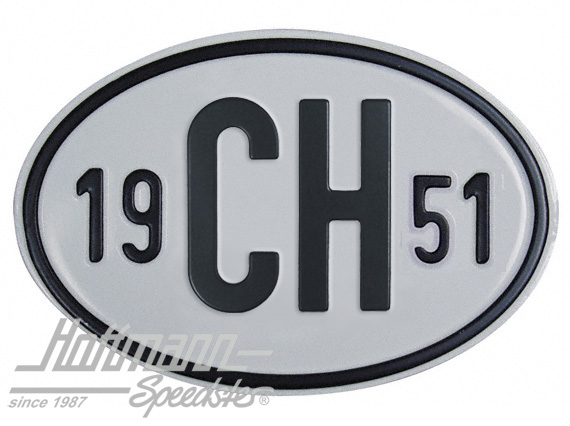 Targa sigla internazionale "CH" (Svizzera), "1951", alluminio |  | 020-2401-51