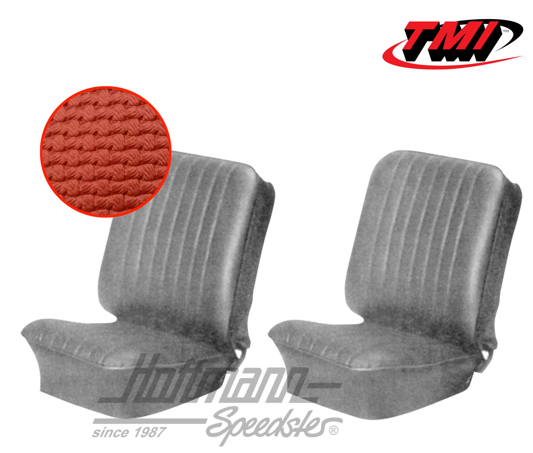 Coprisedile, Karmann Ghia, anteriore, 66-67, rosso | 43-1503-07 | 066-0069-10
