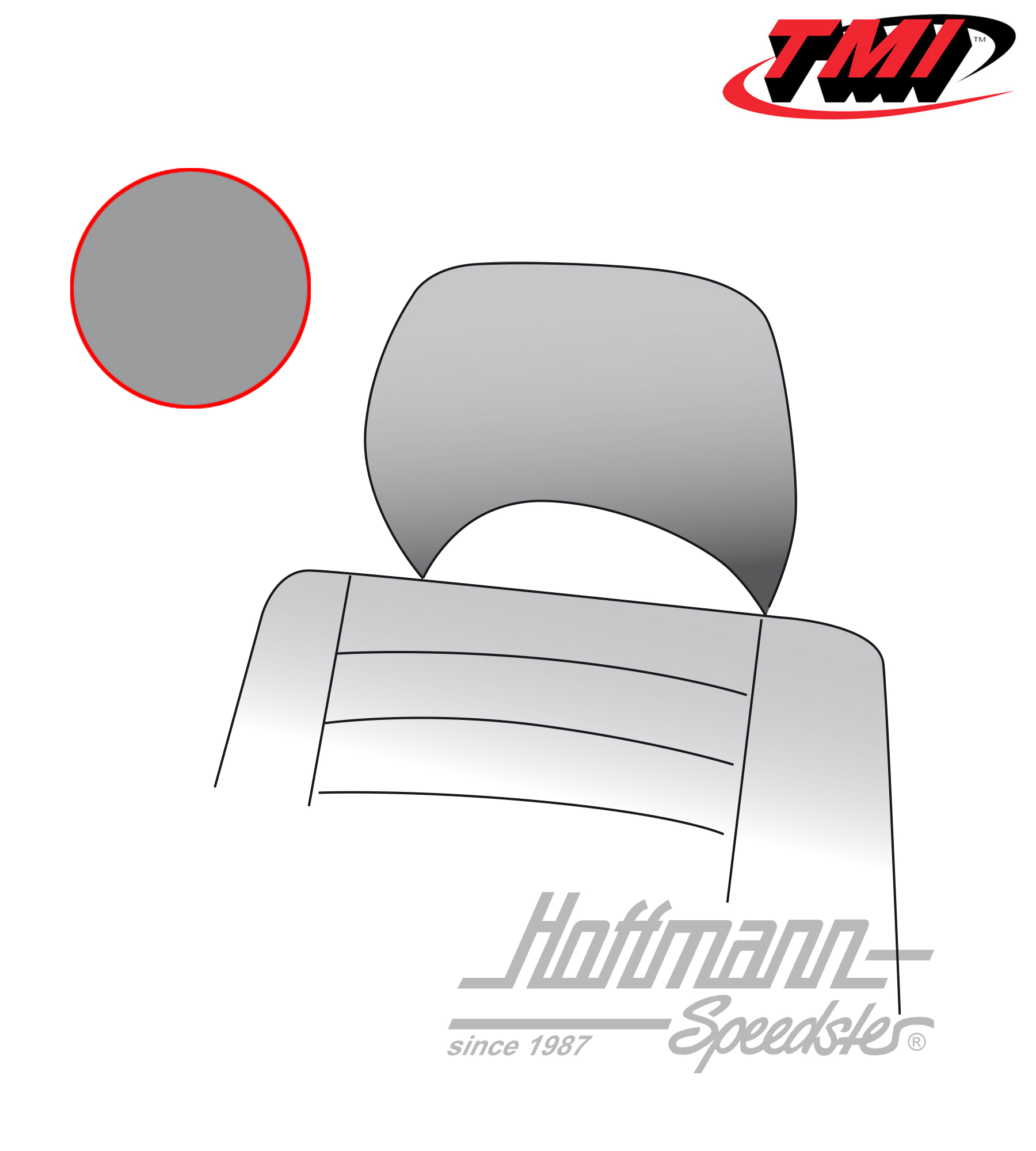 Copri poggiatesta, Furgone T2, 76-79, grigio | 43-2131-16 | 098-0643-35