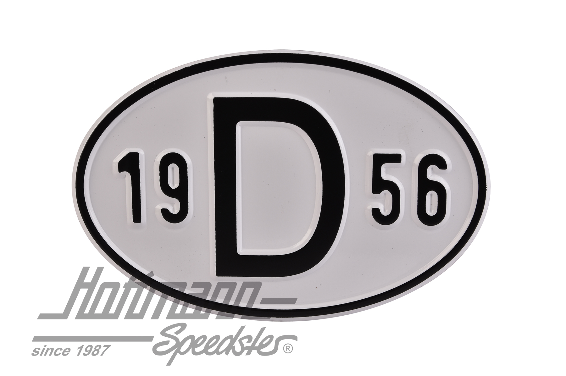 Targa sigla internazionale "D" (Germania), "1956", alluminio |  | 020-2396-56