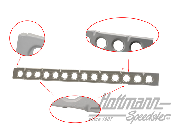 Lamiera rafforzamento, Karmann Ghia Cabriolet, destra | 141 801 132 | 068-0077-02