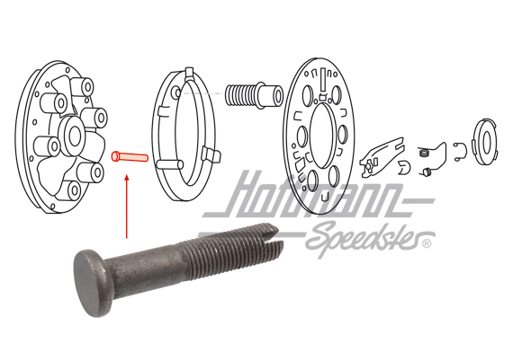 Bullone, spingidiso frizione, 3 bracci | 111 141 133 B | 020-4525-56