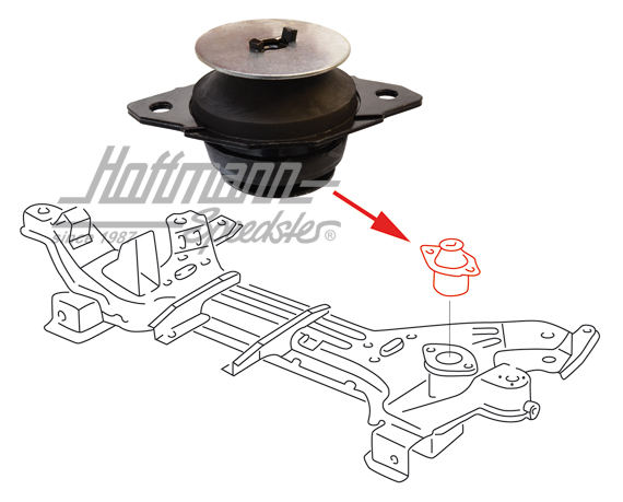 Cuscinetto in gomma, supporto motore, sinistra, G60 | 357 199 381 C | 201-5675
