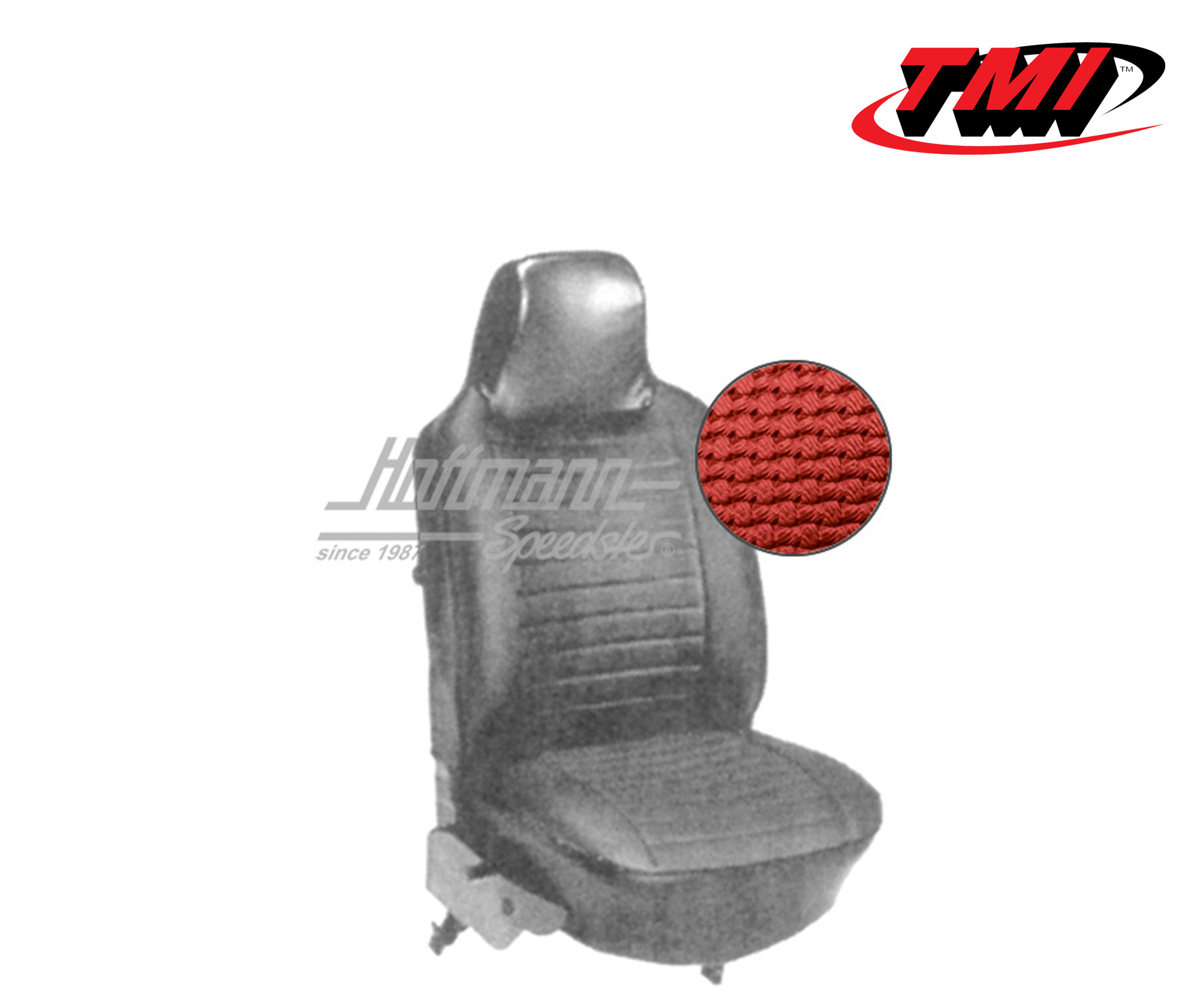 Coprisedili, Cabriolet, 73-76, tessuto di cestino, rosso | 43-1327-07 | 055-6310
