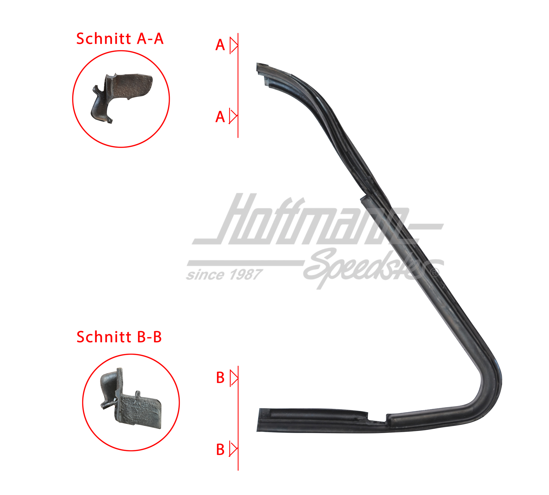 Guarnizione, deflettore, Tipo 3, 61-73, destra | 311 837 626 C | 069-8058-12