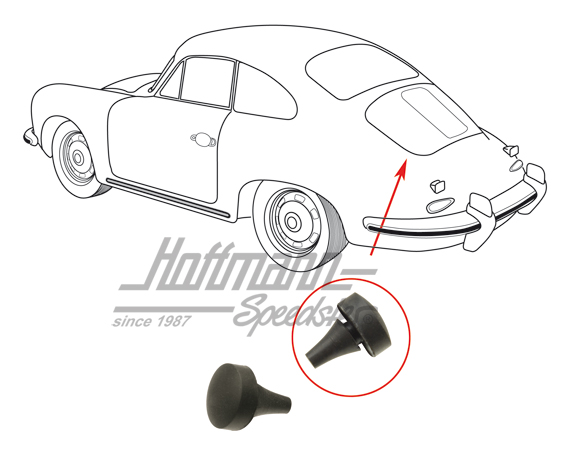 Gomma d'arresto, coperchio motore, 356 A/B/C                                                        