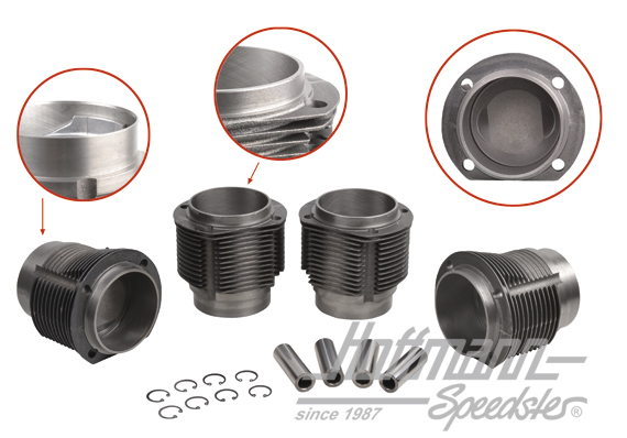 Pistoni + cilindri, 1.6, Porsche 356A/B, 86mm | 008 11 86PA | 505-0640