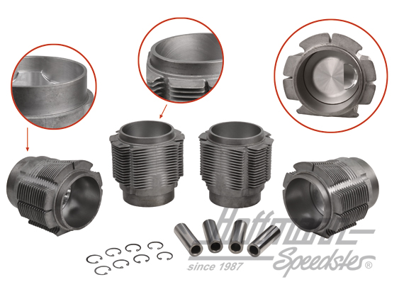 Pistoni + cilindri, Porsche 356C/912, 83.5mm, JE(B) | 008 11 83P JE | 505-0654