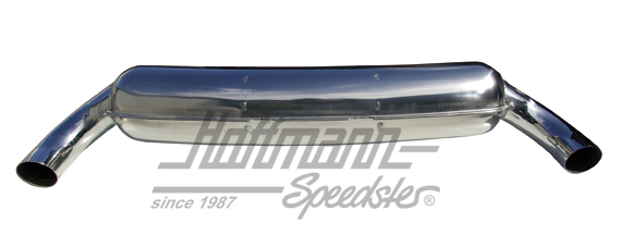 Silenziatore scarico, acciaio inossidabile, 2 x 84mm, 75-89                                         