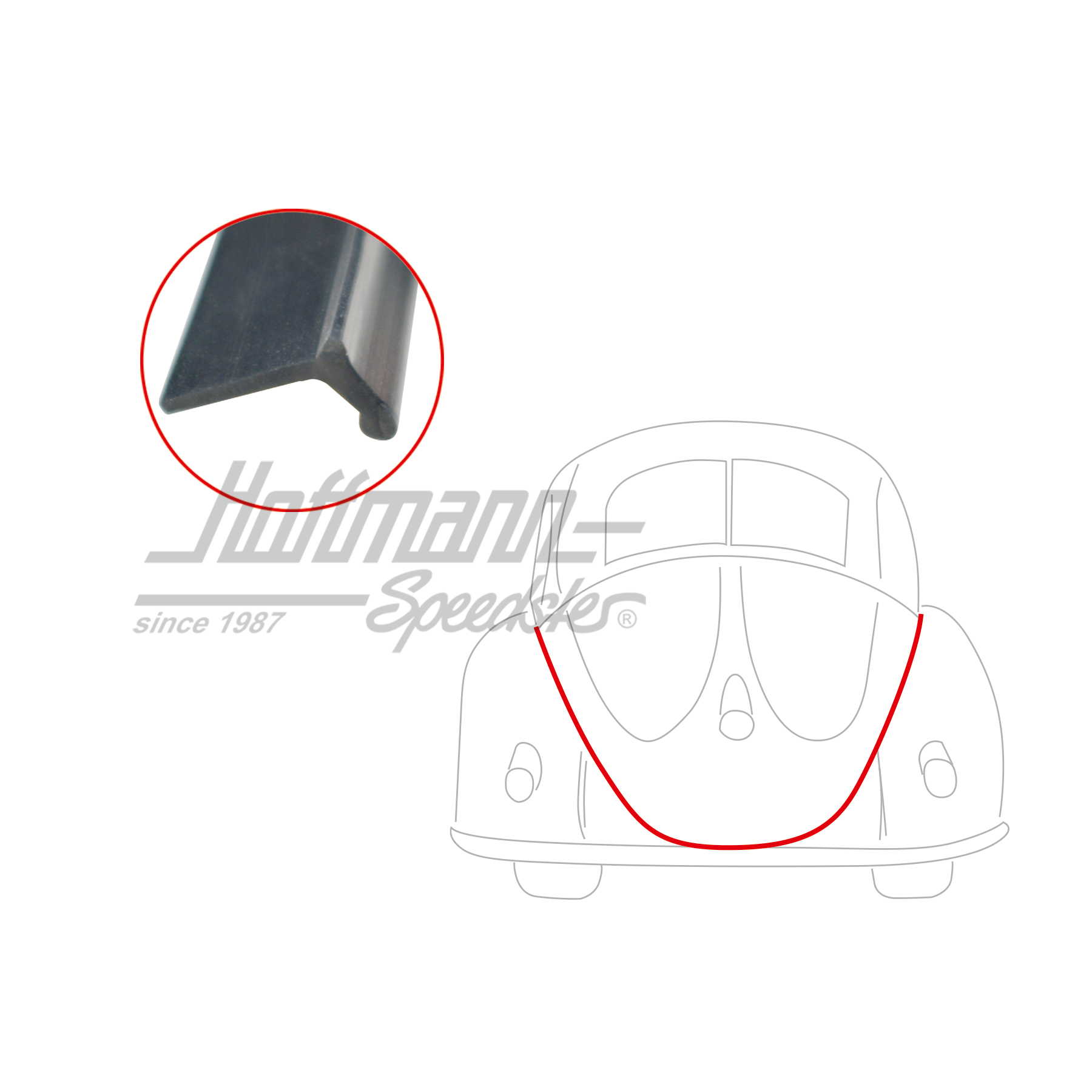 Guarnizione cofano motore, 12.47-7.66, Germania | 111 827 705 A | 020-5103-06