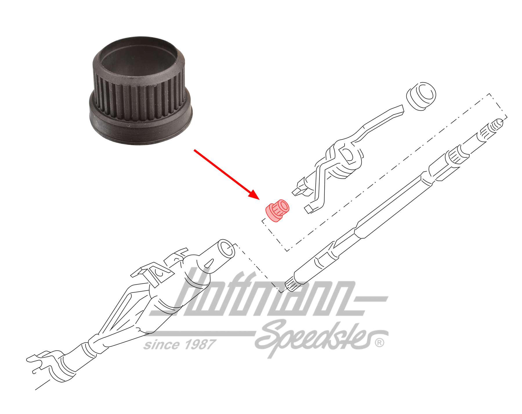 Anello di supporto, colonna di guida, superiore (nuova forma)

 | 811 419 341 D | 204-5008-40