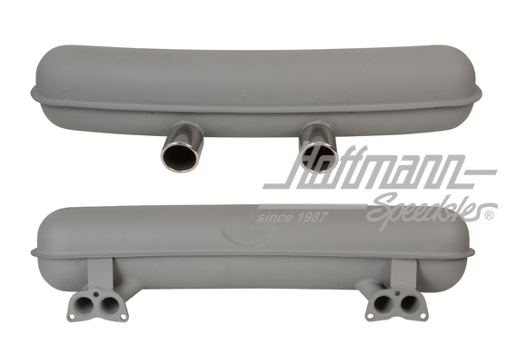 Scarico sportivo, lamiera di acciaio,  2 x 76 mm, 1.7-1.8 | 91.408 | 600-2112