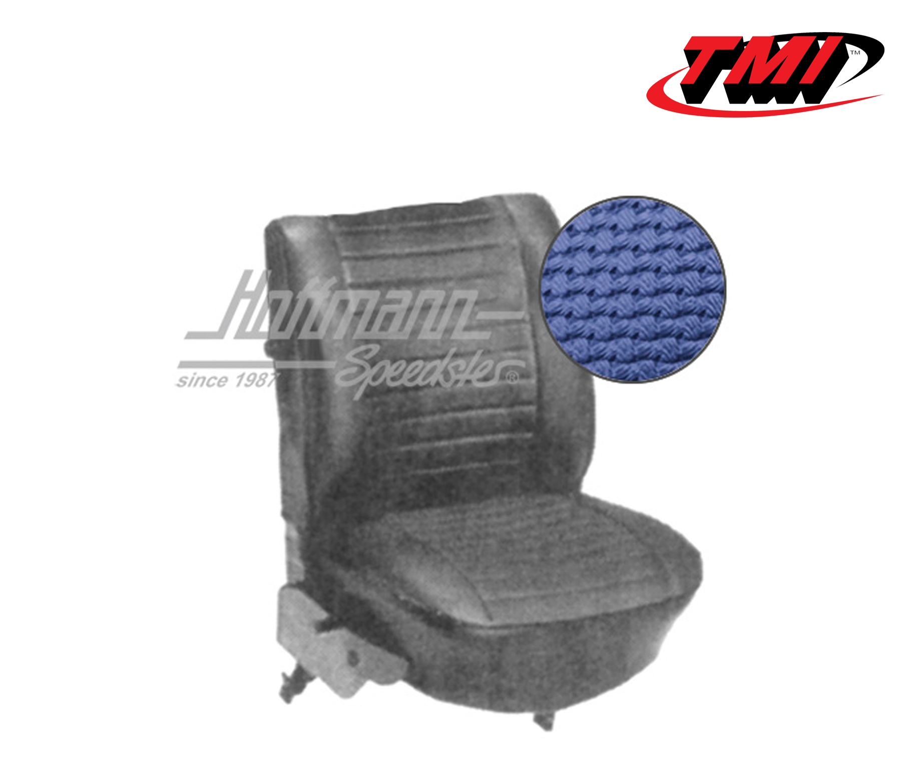 Coprisedile, Cabriolet, 8.73-7.76, tessuto di cestino, blu | 43-1332-08 | 055-6820
