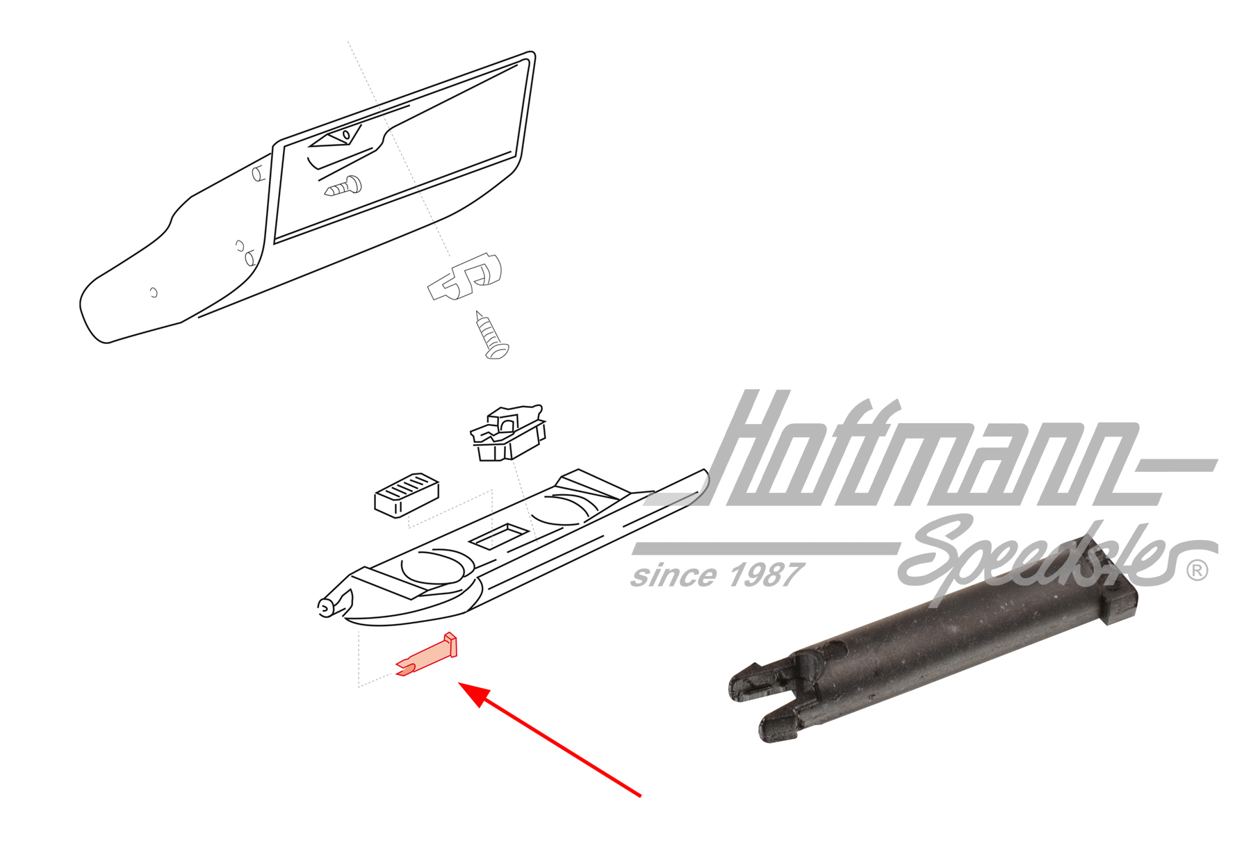 
Perno della cerniera
, coperchio cassetto portaoggetti
 | 701 857 169  01C | 408-5610-30