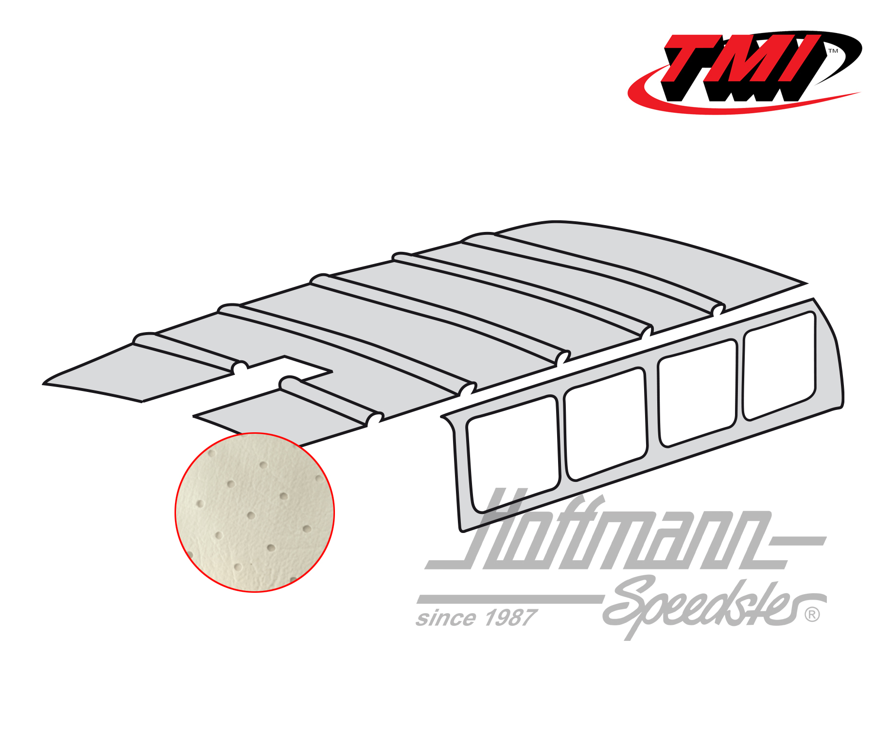 Cielo, Furgone T1, 55-63, perforato, bianco antico | 20-2101-44 | 098-0078