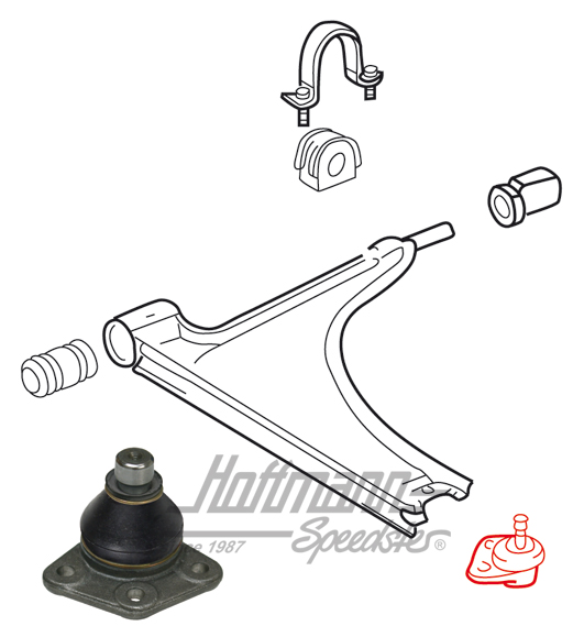 Snodo sferico, braccio trasversale, 15mm | 171 407 365 C | 140-0620